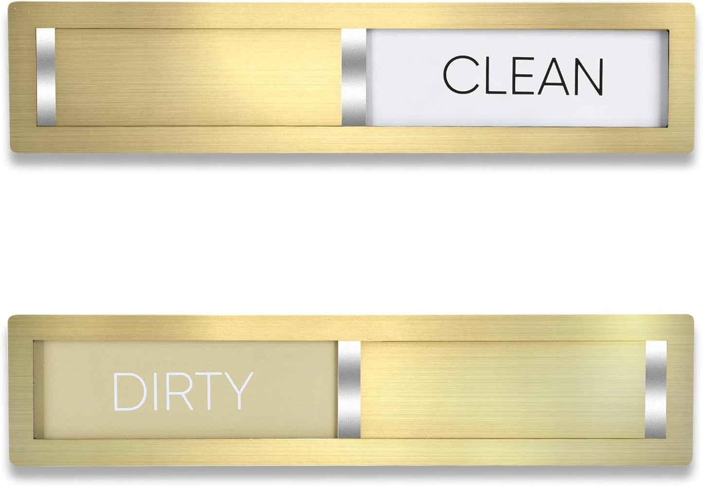 Clean Dirty Magnet for Dishwasher, Premium Stainless Steel, Dirty/Clean Speckled Design, Durable Magnet & Clear Indicators with Extra Tape (Silvery-Gray-01)