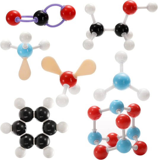 SOUJOY 444 Pcs Chemistry Molecular Model for Building Organic and Inorganic Structures, 3D Visual Science Learning Set with Atoms Bonds, Links and Short Link Remover Tool for Students, Teachers