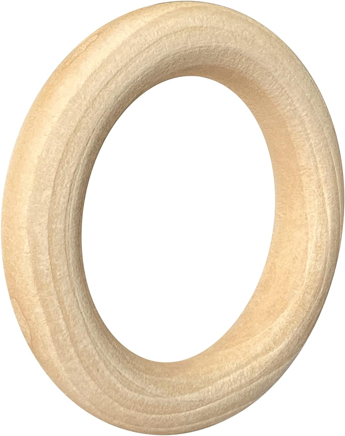 80 Pieces 2.9 Inch Unfinished Wooden Rings for Crafts Natural Solid Wood Circle for Macrame Handmade Project (Inner 1.9 inch)