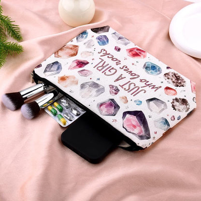 Rock Collecting Bag for Kids Rock Collectors Bag for Collecting Rocks Lovers Christmas Birthday Gift for Daughter Niece Just A Girl Who Loves Rocks for Rock Hunter