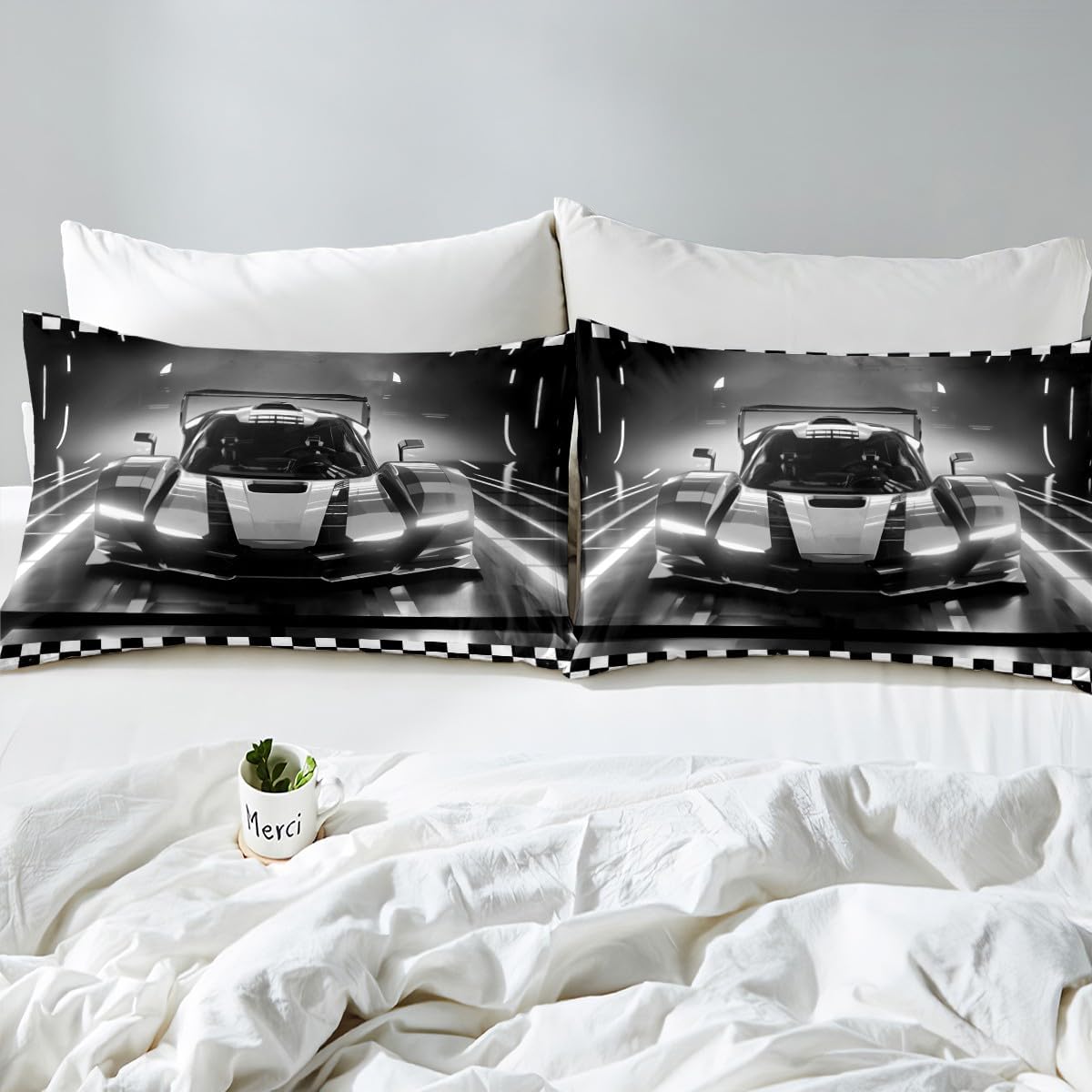 Feelyou Drum Kit Bedding Set Musical Instruments Sheets for Kids Boys Girls Classical Rock Music Bed Sheets Vinyl Record Sheets Set Bedroom Collection 4Pcs Full Size