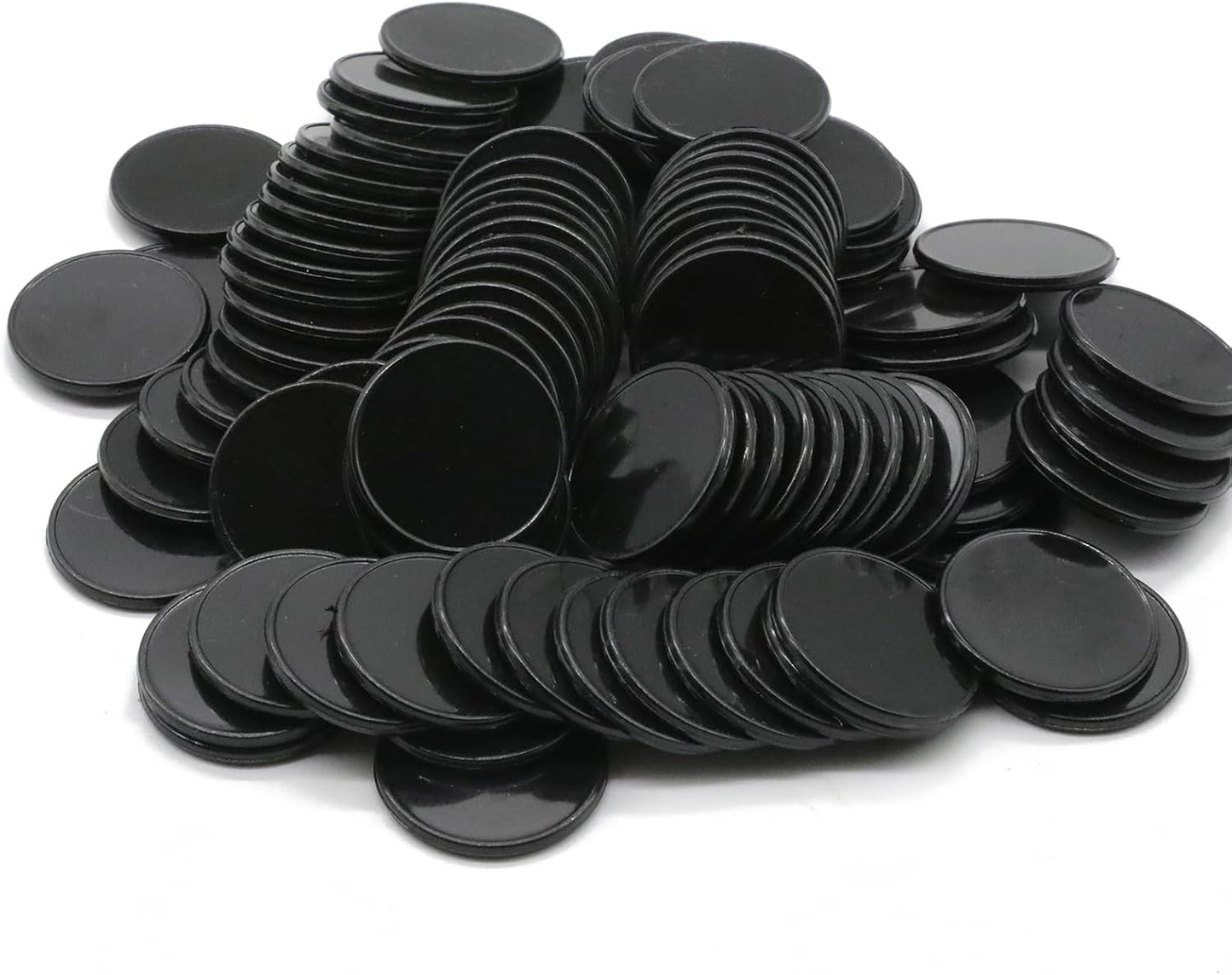 Set of 100 Opaque Plastic Learning Counters Mini Poker Chips Game Tokens with Storage Box (Black+White+Blue+Purple, 1 Inch)