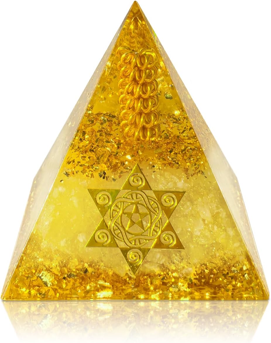 Crystals and Healing Stones, 9 Pcs Healing Crystals Set, 7 Chakra Crystal Stones Set Real Natural Selenite Pyramid Reiki Raw Rock Energy Protection Meditation with Wooden Box, Crystal Gifts for Women