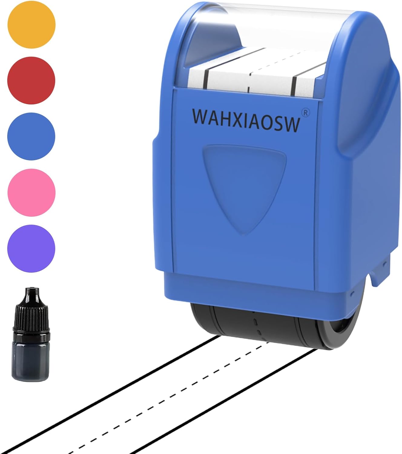Handwriting Lines Stamp Roller Self-Inking Line Rolling Stamps Handwriting Practice Tool for Teachers Kids Kindergarten (Yellow)