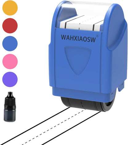 Handwriting Lines Stamp Roller Self-Inking Line Rolling Stamps Handwriting Practice Tool for Teachers Kids Kindergarten (Yellow)