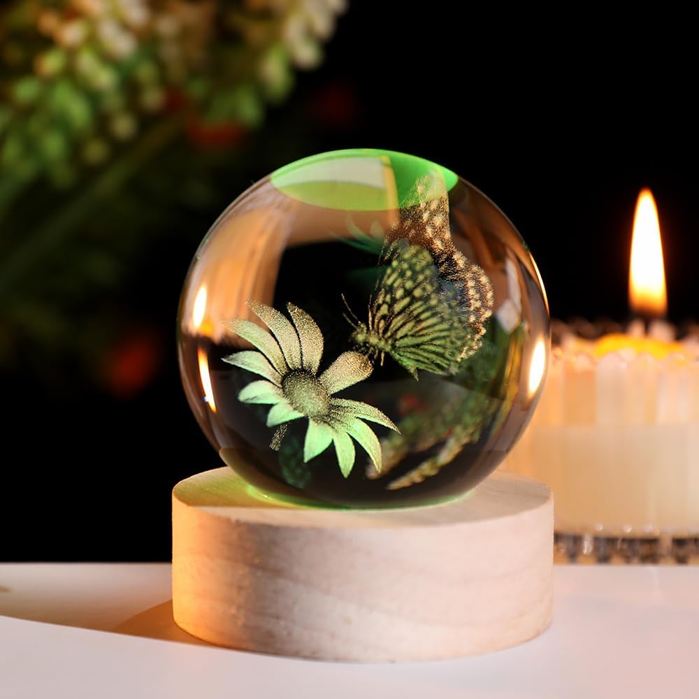 3D Solar System Crystal Ball Space Lover Model Themed Gifts 3D Planets Glass Ball 60mm Decorative Sphere Decor Astronomy Birthday Gift