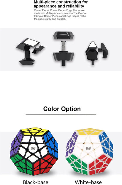 Megaminx Speed Cube, 3x3x3 Pentagonal Speed Cube Dodecahedron Magic Cube Puzzle Black