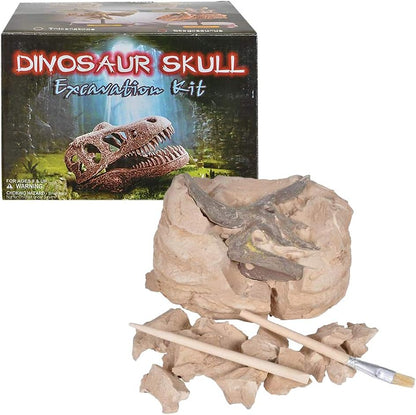 ArtCreativity Dinosaur Excavation Kit for Kids, Brachiosaurus Skull Excavating Set with Fossil Digging Tools and Stand, Fun Science Activity Toy, Educational Dinosaur Gift for Boys and Girls