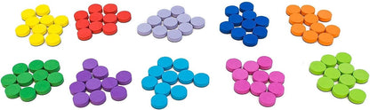 Junior Learning Ten Frames Rainbow Set,Multi,1.96 H x 5.91 L x 7.8 W,JL614