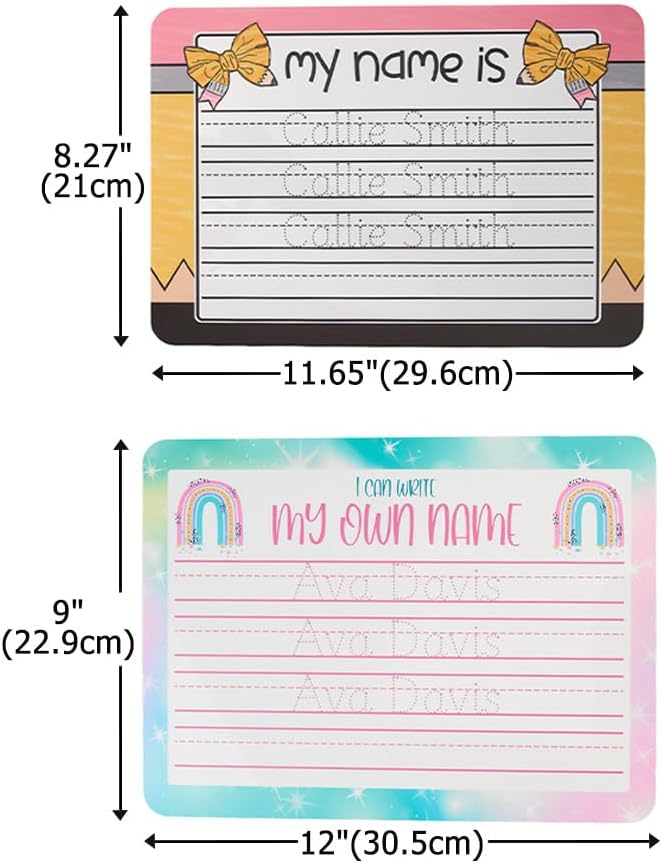 Personalized Kids Name Tracing Board, Custom Acrylic Dry Erase Board Handwriting Practice Board with Pen, Birthday Handwriting Sign Gifts for Kids