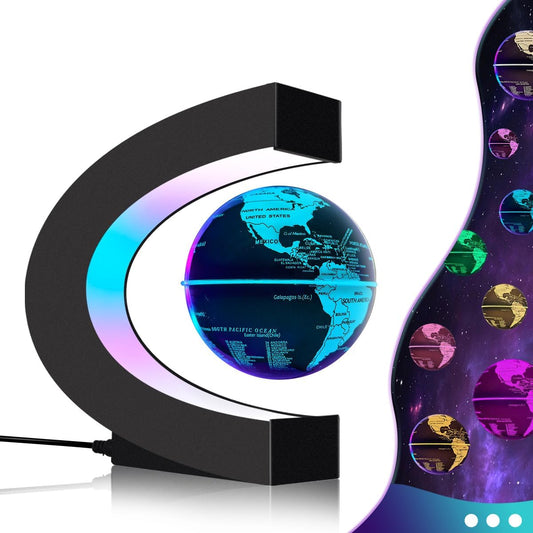 Magnetic Levitating Floating Globe with LED Lights, Cool Tech Gadgets Gifts World Globe Lamp for Men Father Teenage Boys Girls, Birthday Gifts Office Home Desk Decor Display