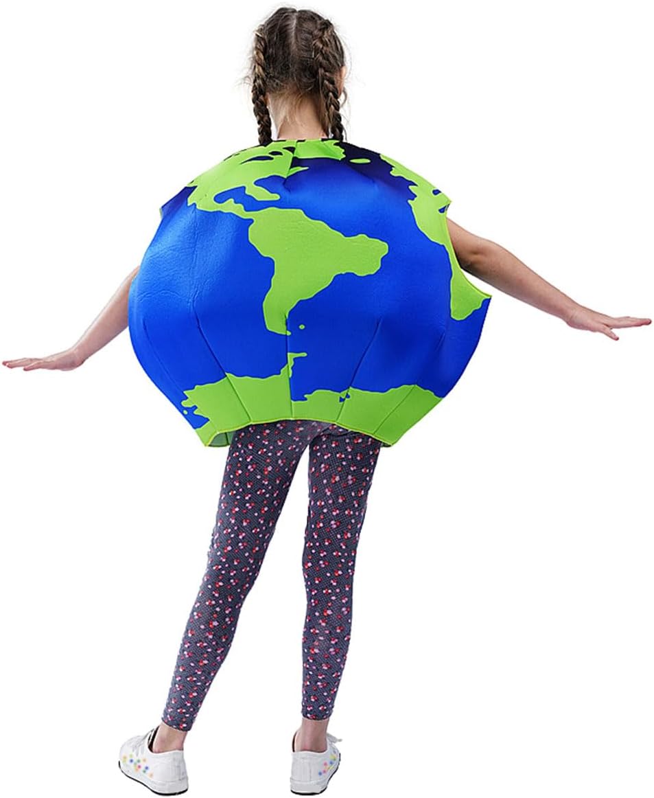 PGOND Earth Globe Costume, Kids Planet Dress Up Outfit, Blue and Green