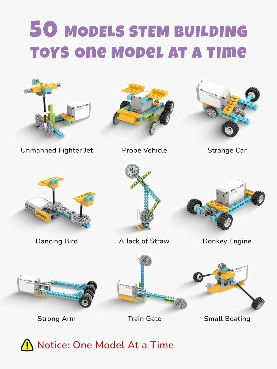 Veecafiodi 50 in 1 Science Kit for Kids 6-12, STEM Toys for Kids Age 8-12, Educational Building Toy for Boys Girls, Motorized Engineering Set, Birthday Gift