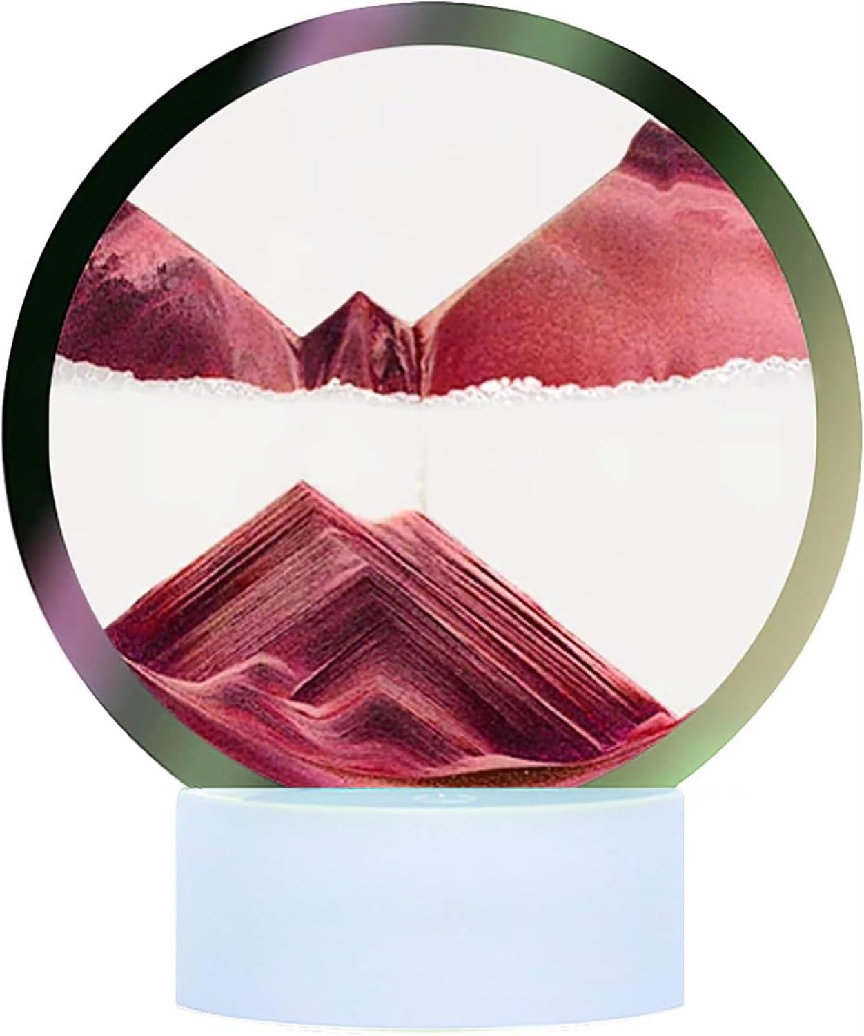Moving Sand Art Picture Round Glass 3D Deep Sea Sandscape in Motion Display Flowing Sand Frame, Large Desktop Art Toys, Home & Office Desktop Decorations(Black, RC-Crotrol)