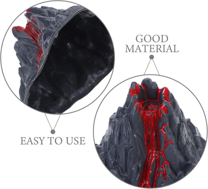SEWACC 10Pcs Simulation Volcano Eruption Model, Artificial Landscape Adornment, Volcano Figurine Ornament, 3.14 x 2.75 x 2.36 Inches, Plastic