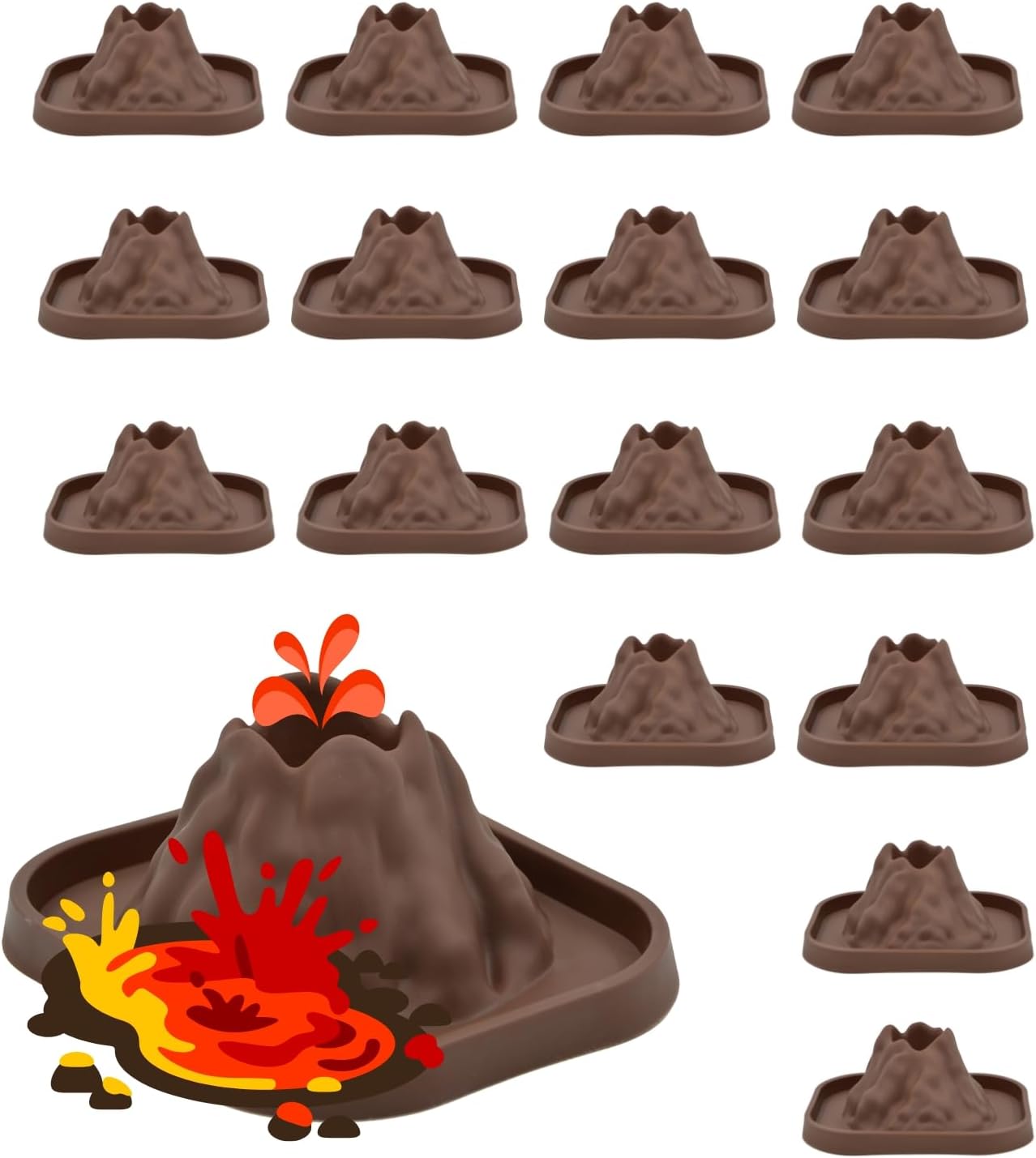 JINKEYULV 20 Pcs Volcano Science Kit - DIY Demonstration Model & Fairy Garden Decoration Valentines Classroom Gifts