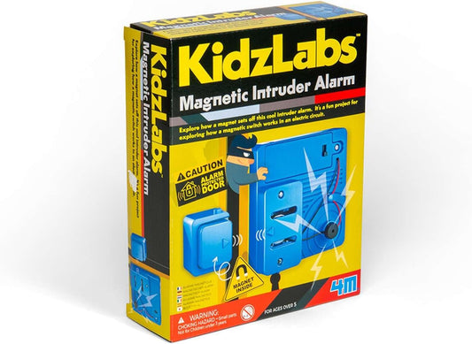 4M Kidzlabs Magnetic Intruder Alarm, Explore How a Magnet Sets Off an Alarm, STEM Toys for Boys and Girls 5+