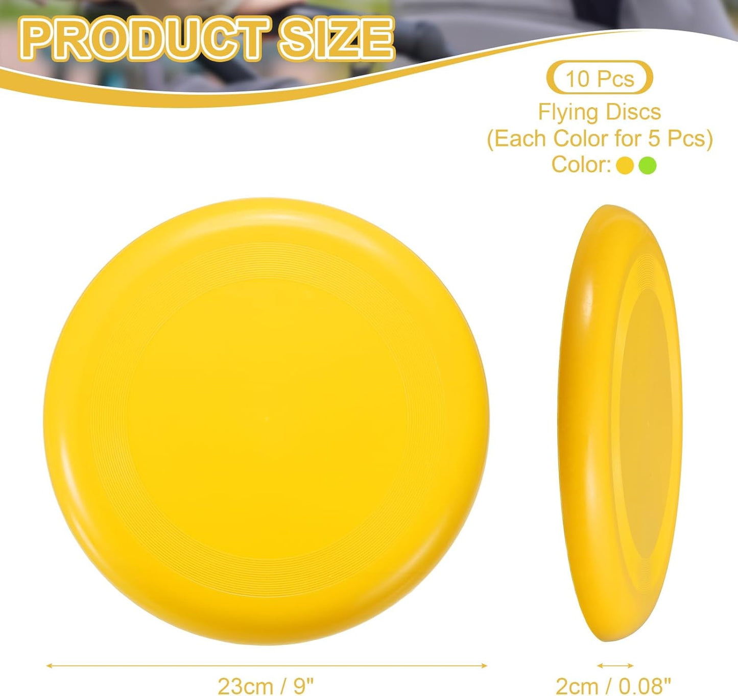 PATIKIL Flying Disc Colorful Plastic Flying Disk Flyer for Outdoor Sports Training Playing Lawn Game