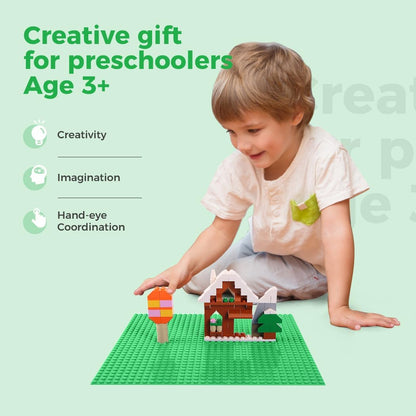 Classic Baseplates Building Plates-10" x 10" Building Boards,100% Compatible with All Major Brands and Activity Table, Creative Platforms Mats for Toy Bricks (Sand, 8 Pack)