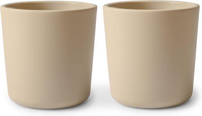 mushie Dinnerware Cups For Kids | Made in Denmark, Set of 2 (Ivory) - Colors B