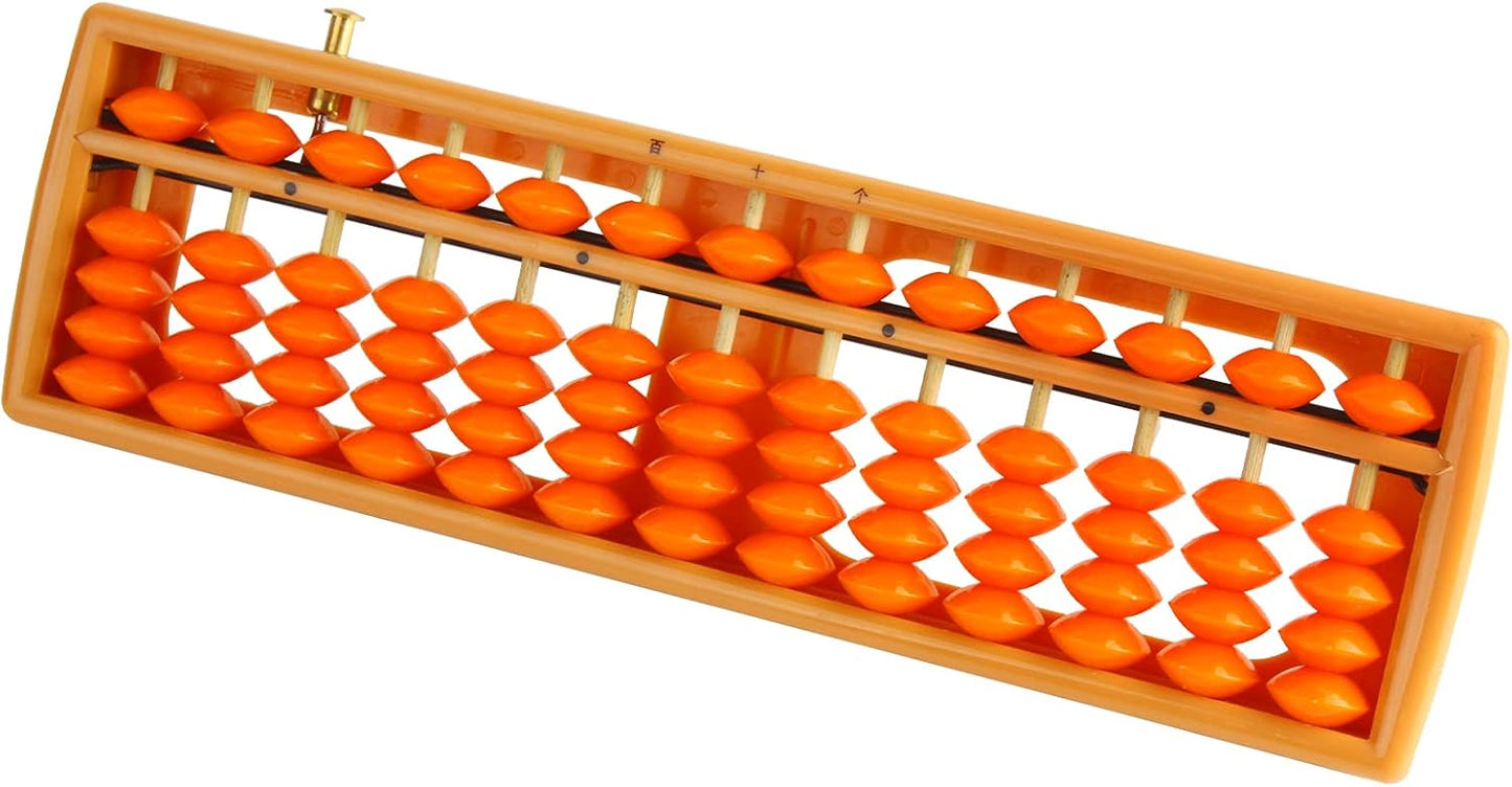 Larcele Bead Arithmetic Counting Abacus with Reset Button,13 Column SP-02 (Black 2)