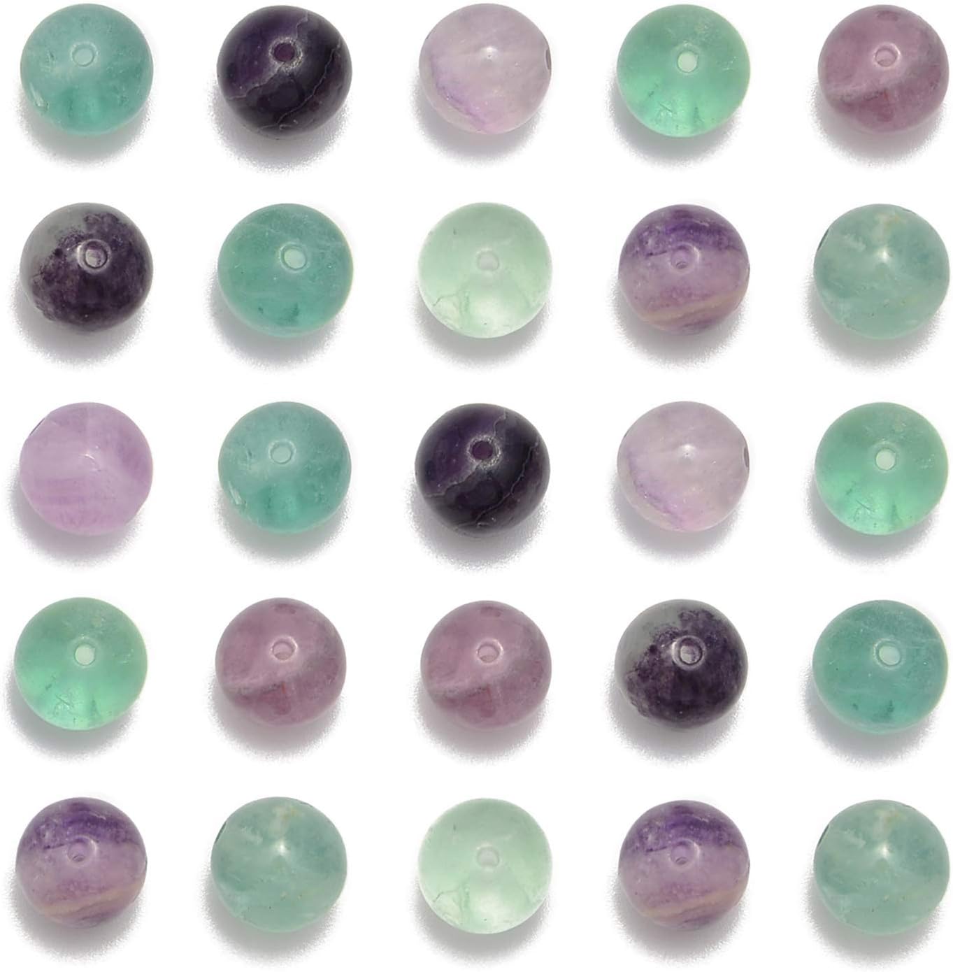 NCB 100pcs Original Natural Stone Beads Gemstone Round Loose Beads 6mm 8mm 10mm (Blue Aventurine, 6mm 100Beads) - Colors B