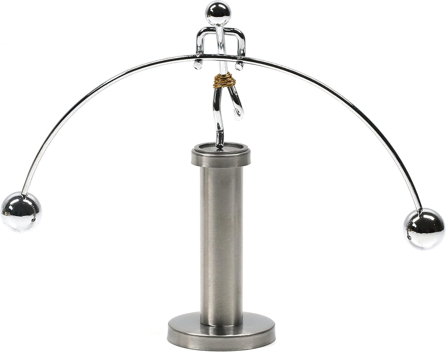Sunnytech Steel Balance Physics Toy Weightlifter Kinetic Art Balance Toy Balancing Decompressive Science Home Office Toy for Desk Decor WJ020