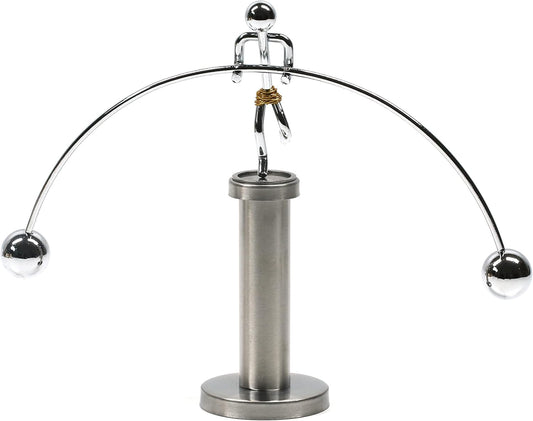 Sunnytech Steel Balance Physics Toy Weightlifter Kinetic Art Balance Toy Balancing Decompressive Science Home Office Toy for Desk Decor WJ020