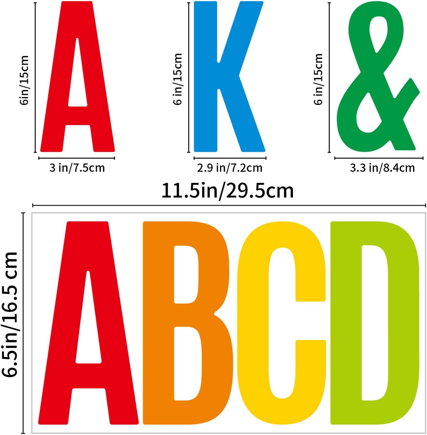 480 Pcs Waterproof 3" Vinyl Alphabet & Number Stickers - Self-Adhesive for Mailboxes, Windows, Doors, Signs, Vehicles & More, Black