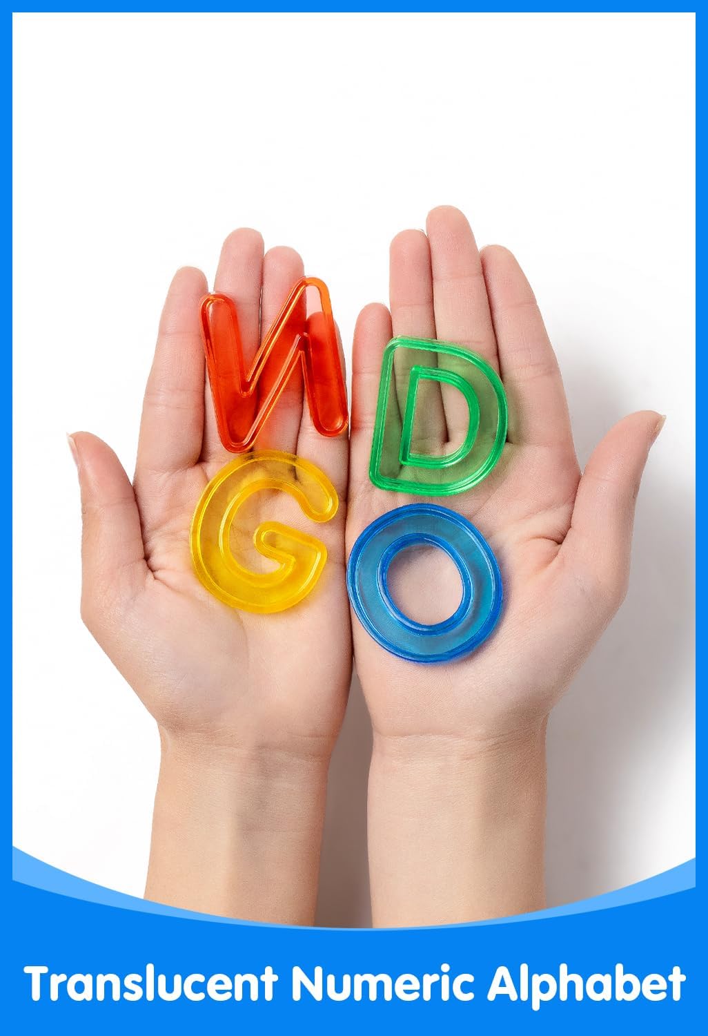 78 Pcs Translucent Lowercase Letters - Plastic Alphabet Letters - Light Table Play and Early Learning Manipulatives