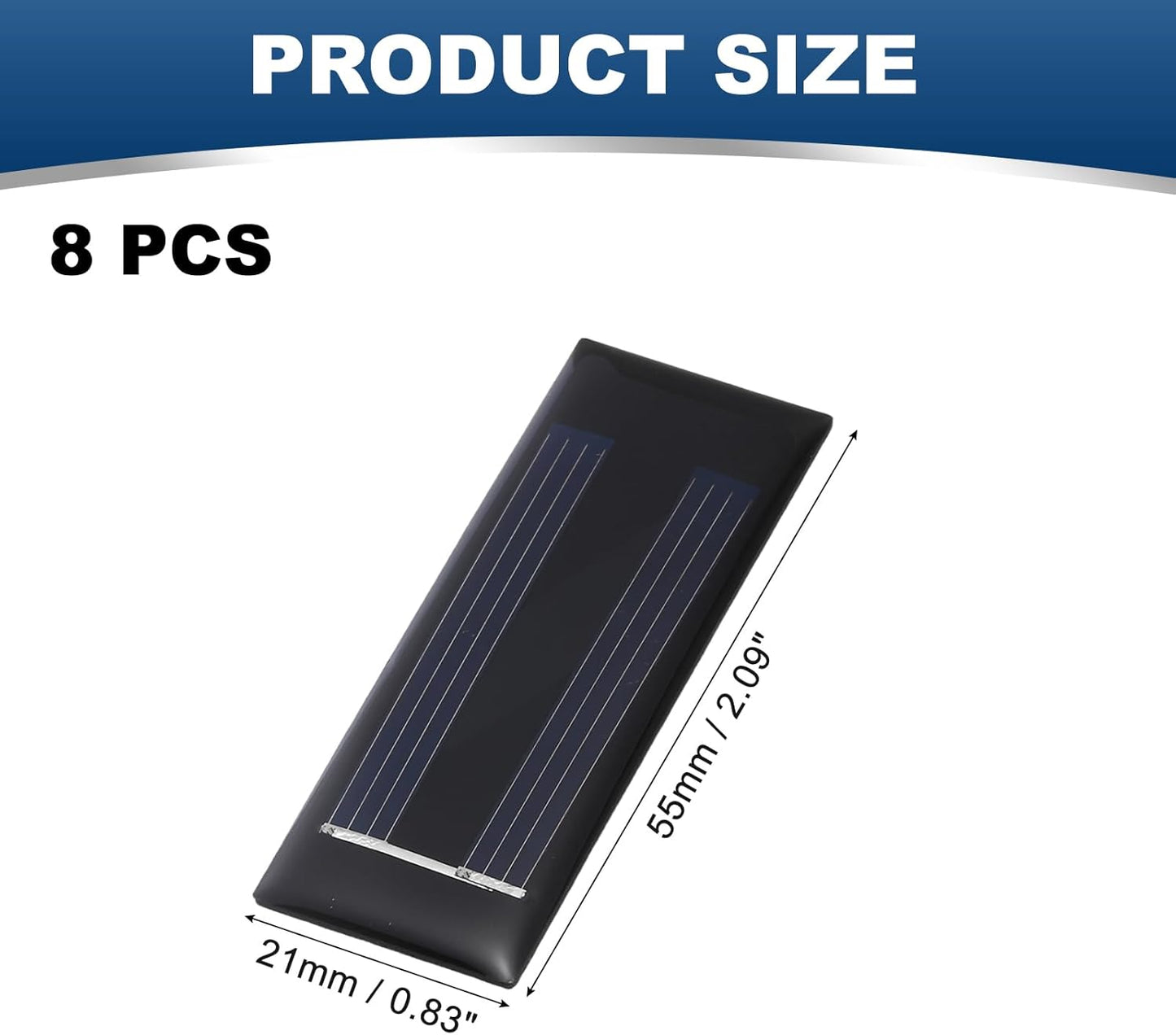 MECCANIXITY 8PCS 1.5V 0.09W 0.06A Mini Solar Panels for Solar Power, Small Solar Photovoltaic Cells Charge DIY Electric Toy Materials Solar System Kits, 1.18" x 1.18"