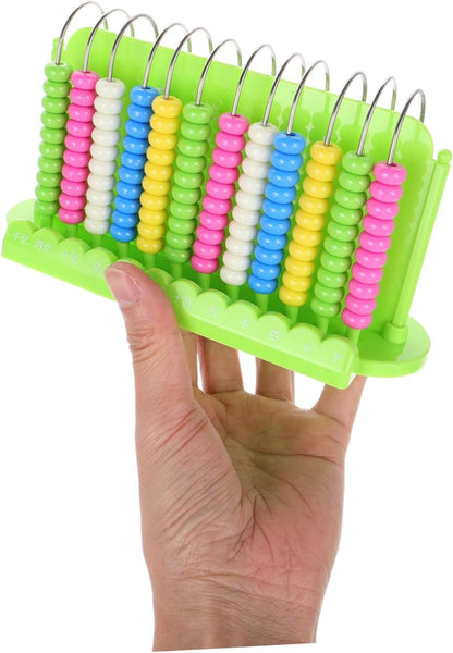 YARNOW Math Learning Abacus for Rods Counting Tool Educational Arithmetic Beads for Teaching Math Skills for Boys and and Safe Design