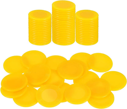 uxcell 64Pcs Plastic Poker Chips, 0.9 Inch Mini Bingo Chips Learning Counters Counting Counters Disks Markers Opaque Game Tokens for Game Play Math Counting, Red, Pattern