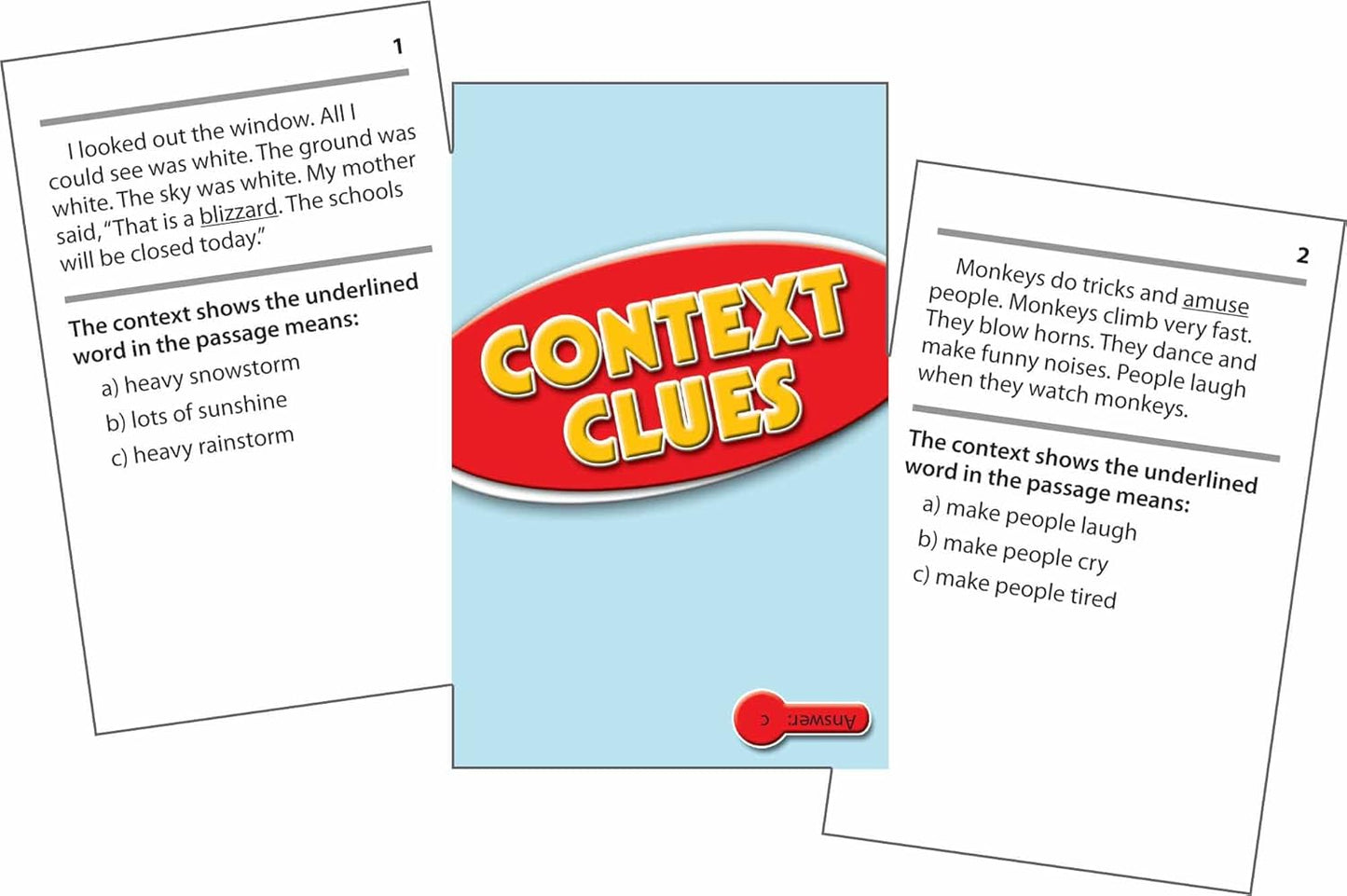 Edupress Reading Comprehension Practice Cards, Informational Text, Red Level (EP63437) Medium