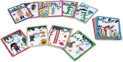 eeBoo: Volcano Island Create a Story Pre-Literacy Cards, 36 Cards with Colorful Characters, Encourages Imagination, for Ages 3 and up