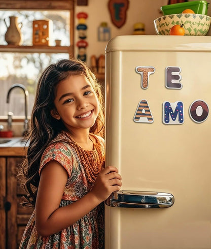 Spanish Magnetic Letters and Animals, Fridge Magnets for Toddlers, Animales y Abecedario para Niños en Español,