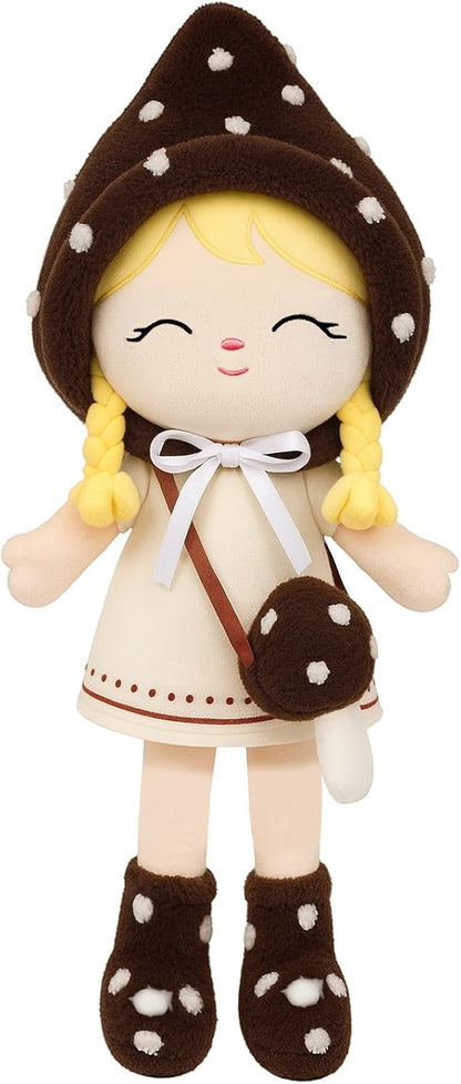 Soft Baby Doll Toys,16 inch Educational Plush Doll for Girls Learning Sensory Montessori Toy Birthday Gifts Cuddly Plush Toys for Toddler Kids (Yellow)