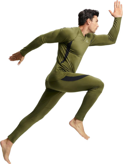 CL convallaria Thermal Underwear Long Johns Set Mens Winter Gift Hunting Gear Sport Base Layer Bottom Top - Colors A