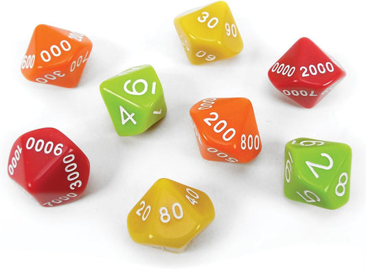 EAI Education Place Value Dice - Ones to Thousands: Set of 8