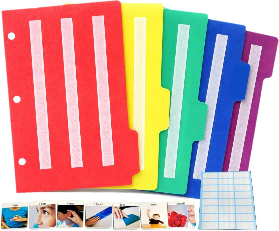 Smile4autism Large 2.5x10 ¼” Tools Perfect to Keep Your Loose Visual Picture Cards Organized. Autism, ABA, ADHD, Language & Apraxia Aspergers