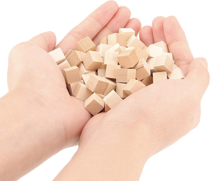 Unfinished Wooden Blocks 1 inch, Pack of 50,Small Wooden Cubes for Arts and Crafts – DIY - Photo Blocks- Plain Wooden Blocks