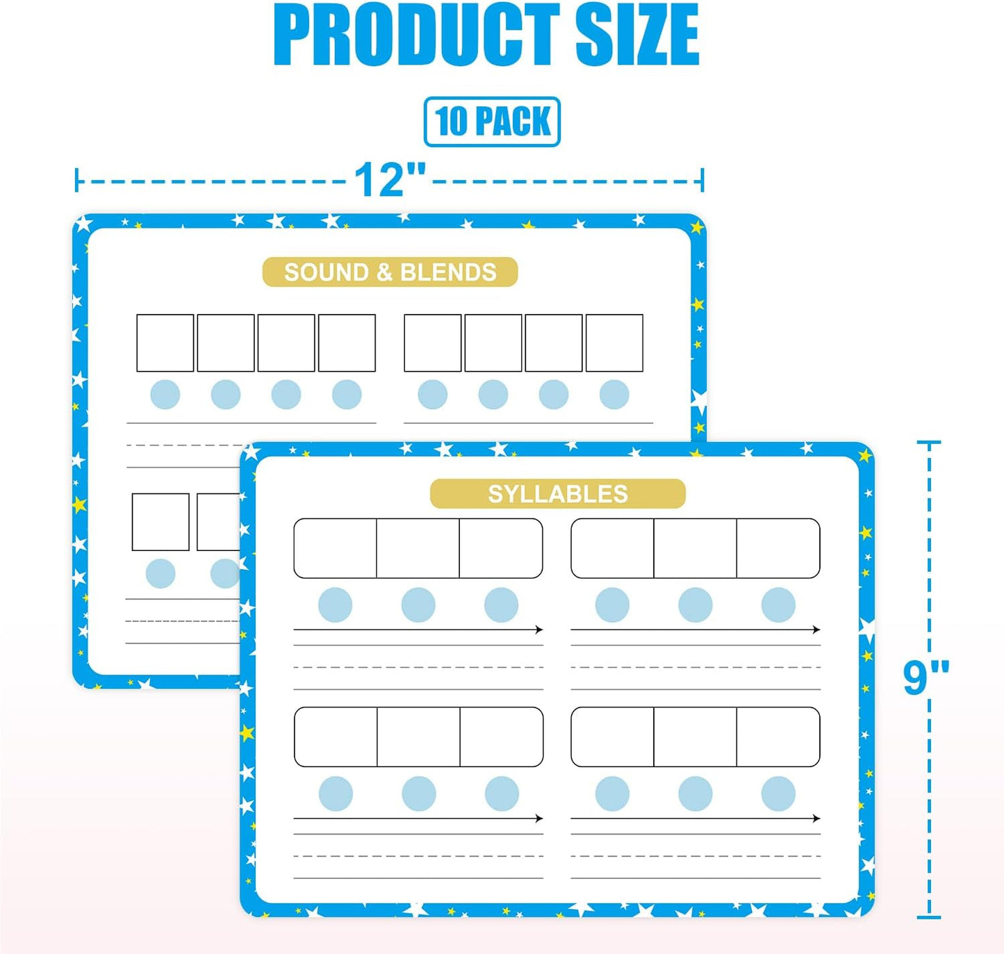 10 Pack Dry Erase Math Hundred Board Card Laminated Double Sided Number 1-100 Chart Easy to Write Consecutive Number Counting Chart for Students Math Manipulatives