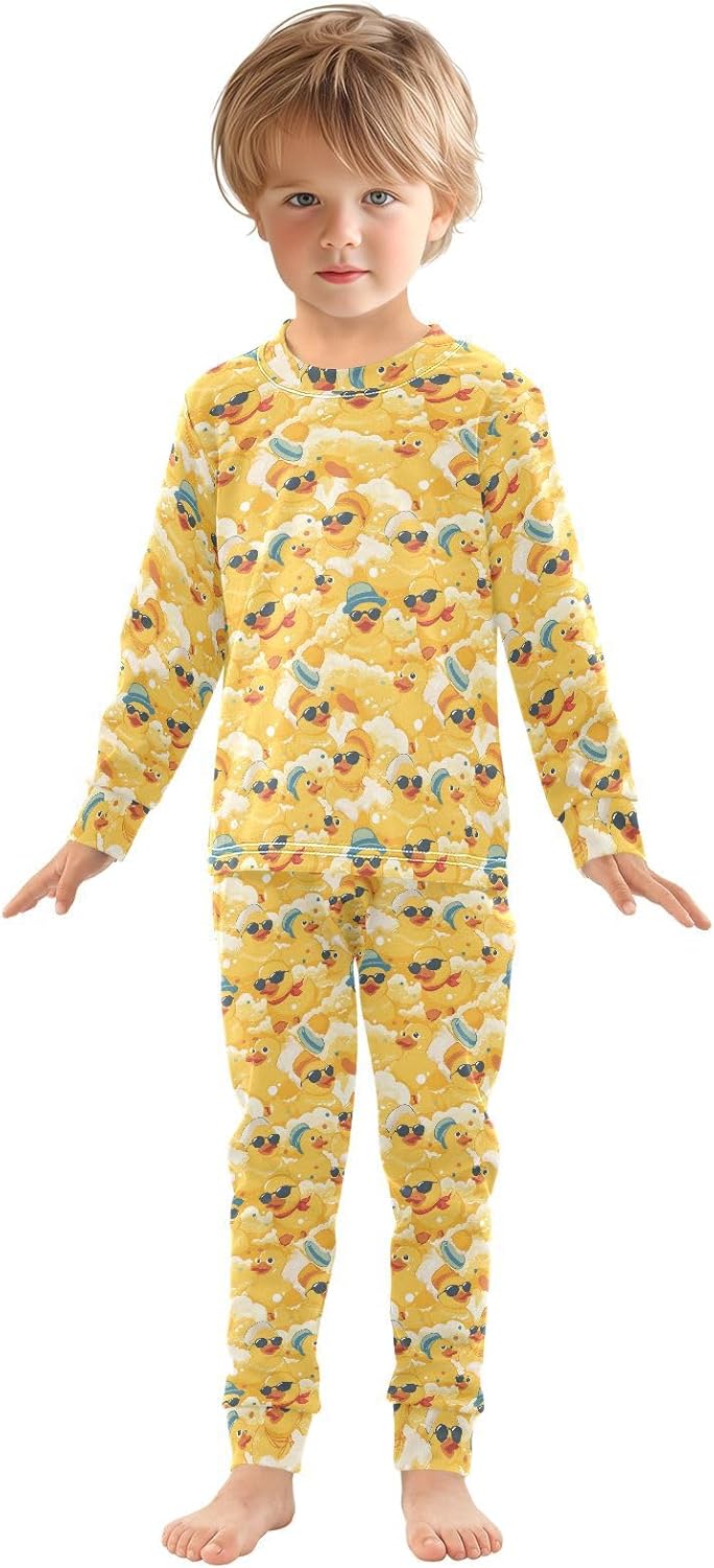 ALAZA Shark Starfish Palm Tree 2 Piece Pajama Set Long Sleeve Top and Pants Sleepwear Unisex - Colors B