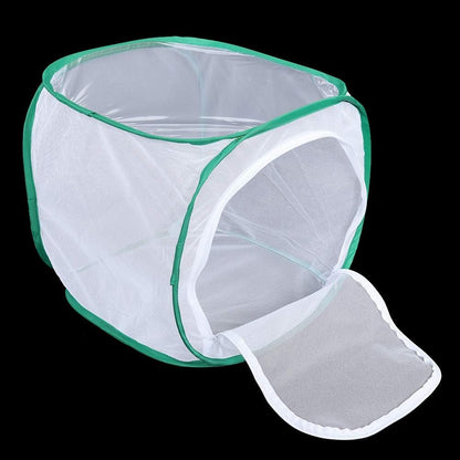 Foldable Butterfly Habitat, Butterfly Cage for Caterpillars, Create Farm, Enclosure for Breeding Soldier Fly, Dragonfly, or Housefly for Chicken and Reptile Feed (30 * 30 * 30cm)