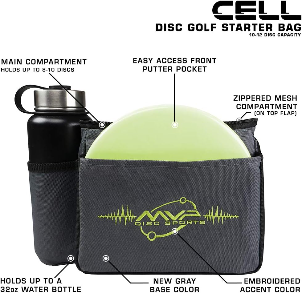 MVP Disc Sports Cell Disc Golf Starter Bag (Choose Your Favorite Color)