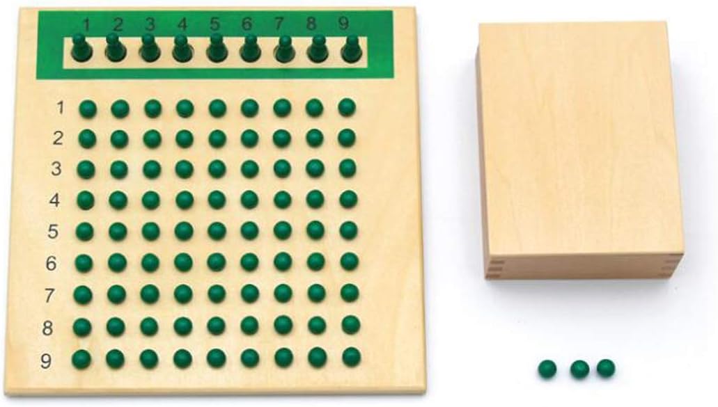 Yanhan Montessori Math Manipulatives Material Multiplication and Division Board Beads Early Teaching Aids