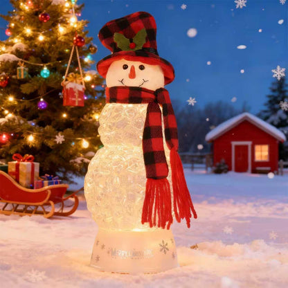 120mm Christmas Snow Globe Lamp - Snowman Globle Musical Holiday Decoration Xmas Tree & Snowman with Timer, USB Power, Festive Room Light, Best Gift for Christmas,New Year