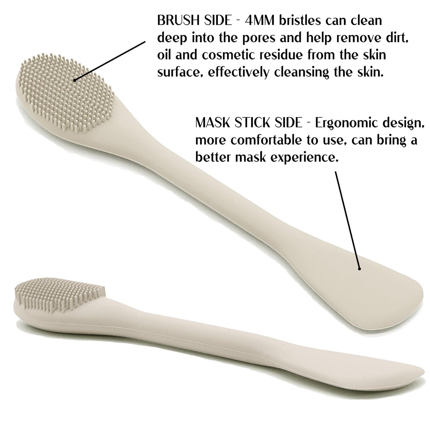 RamPula Silicone Face Mask Brush, Face Scrubber for Gentle Exfoliating & Hairless Moisturizers Applicator Tools for Apply Mud, Clay, Charcoal Mixed Mask, Cream, Lotion