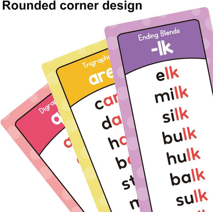 Lachilly Phonics Word Lists Cards, 117 Groups Phonetic Word Column List, Vocabulary Building Teaching Aids with 900+ Phonics Rhyming Words, Speech Therapy Tools for Toddlers