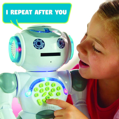 LEXiBOOK, Powerman Neo, My Robot Full of Technology, Remote Control and Gesture Control, Educational Activities in English, Programmable, Music and Dance, Sound and Light Effects, Blue/White, ROB18EN